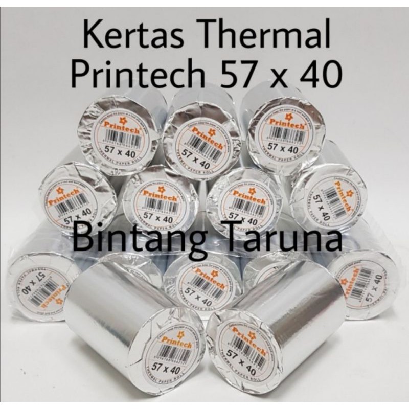 Kertas Kasir Thermal 57 x 40 Printech Kertas Thermal Printech 57x40