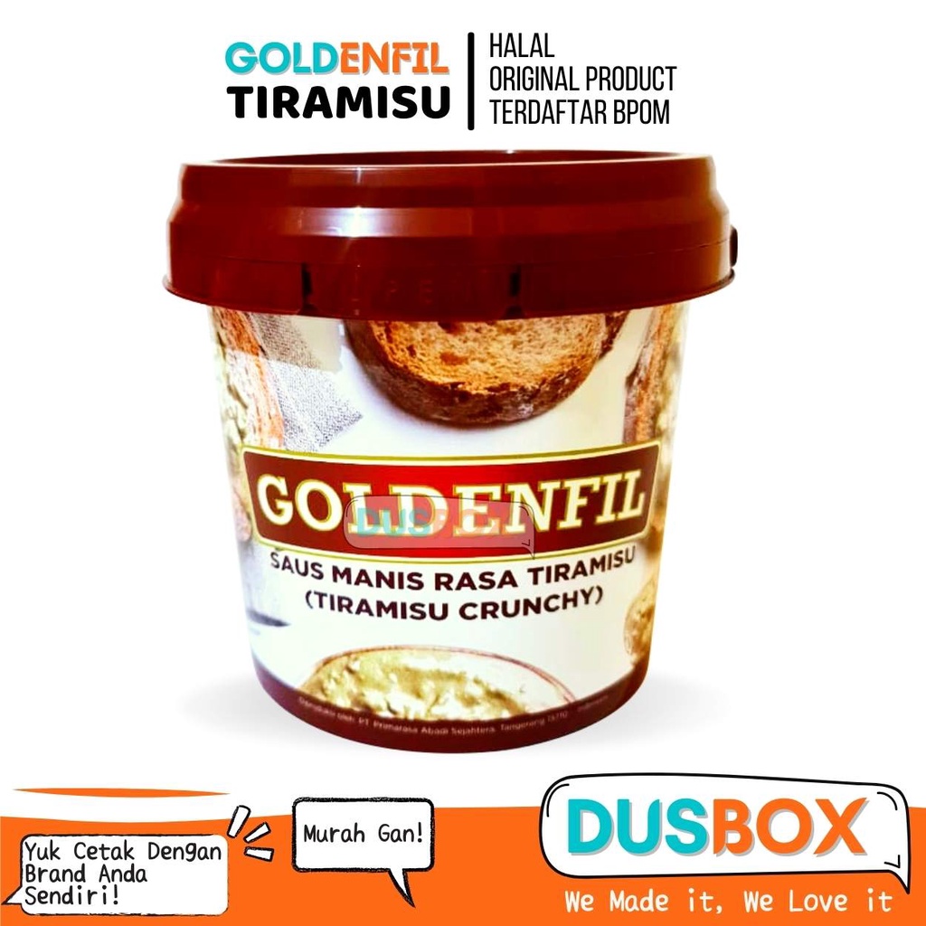 

Goldenfil Tiramisu Crunchy / Selai Roti Bakar / Toping Roti / Selai Roti / Selai Coklat /Olesan Roti