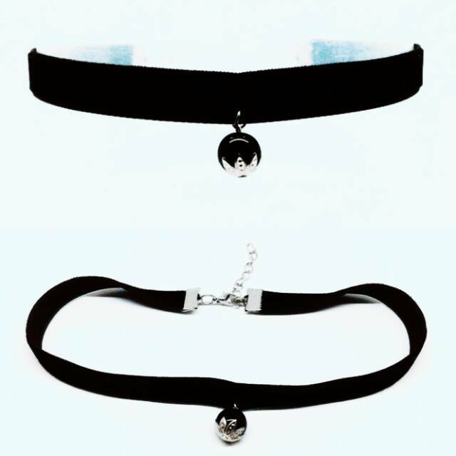 Choker black pearl necklace/ kalung handmade/ kalung korea