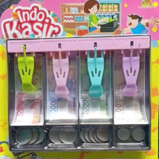 Mainan kasir dengan uang kertas dan koin | mainan murah