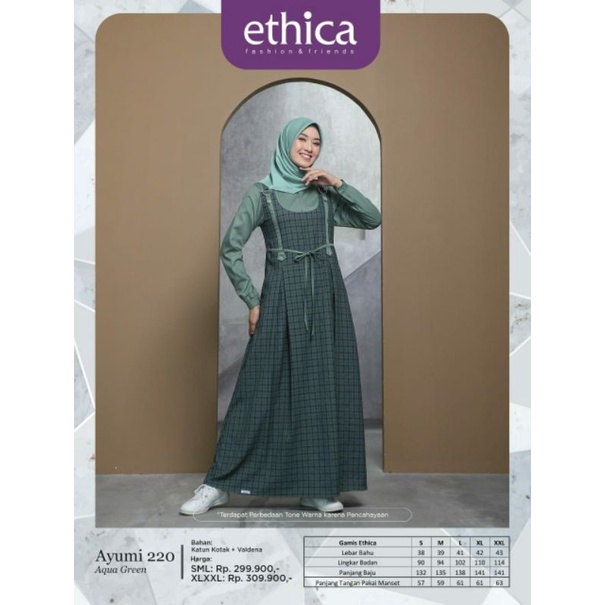 Gamis Wanita Ethica / Ayumi 220 Aqua Green / Fashion Muslim