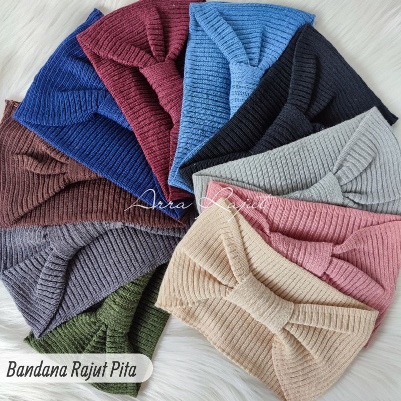 Bandana Pita Rajut Super Premium