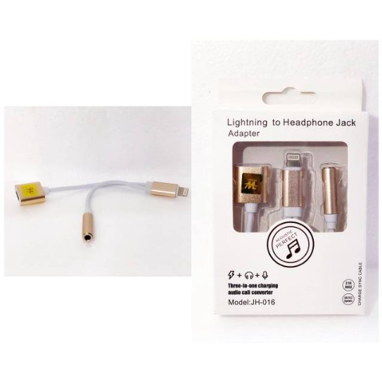 [JH-06] Kabel Splitter Audio USB Type-C To 3.5mm Audio Jack + Type-C Charging Adapter