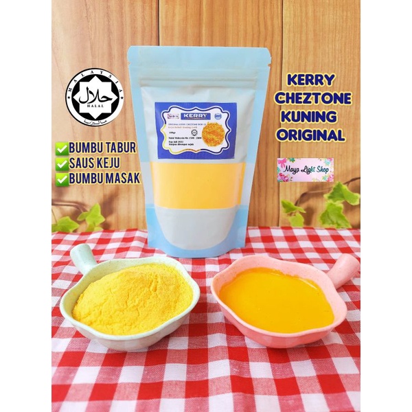 

Keju bubuk kerry cheztone original 100gr halal cheese sauce saus keju taburan bumbu murah