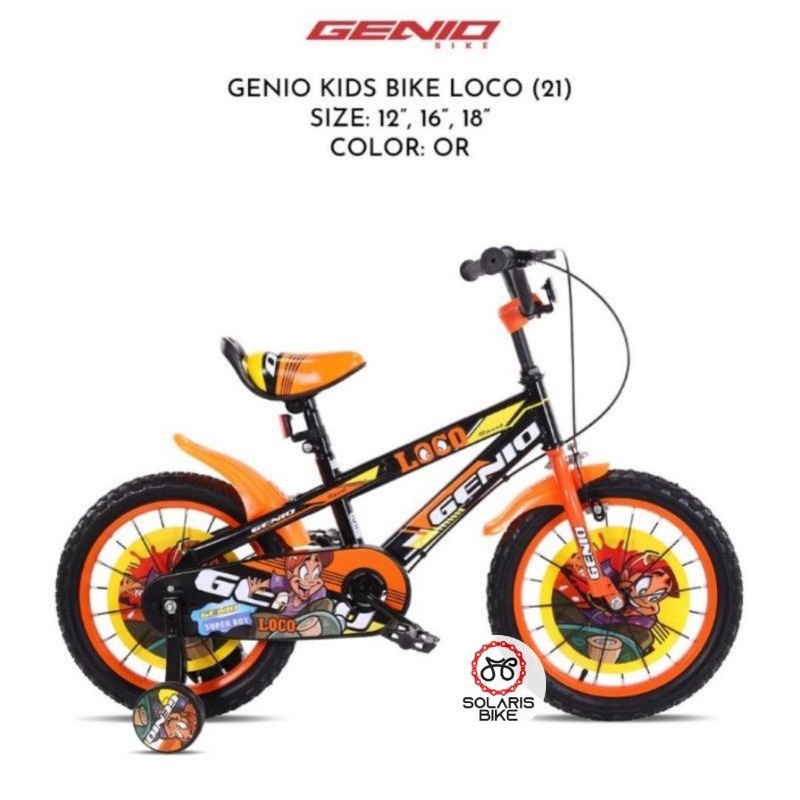 Sepeda Anak BMX Genio Loco Ukuran 12 16 18