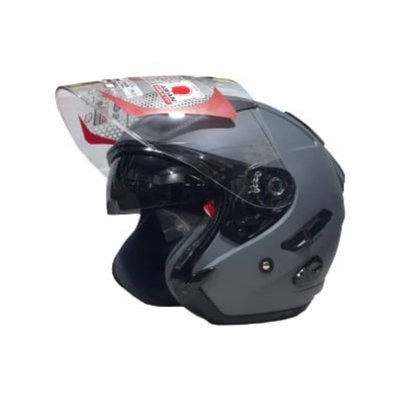 Helm KYT GALAXY FLAT R Matt Gorilla Grey Double Visor Half Face