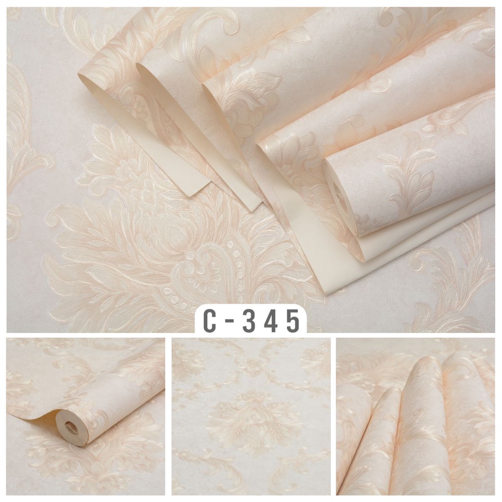 wallpaper vinyl timbul murah C-345