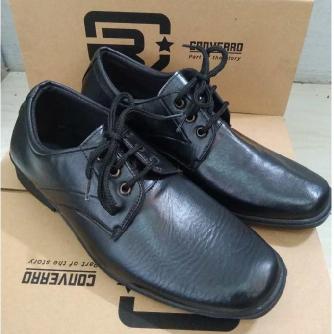 Sepatu Kantor Murah Formal Pria Kulit / Sepatu Pantofel Pria Bertali / Sepatu Kerja Kantor Pria