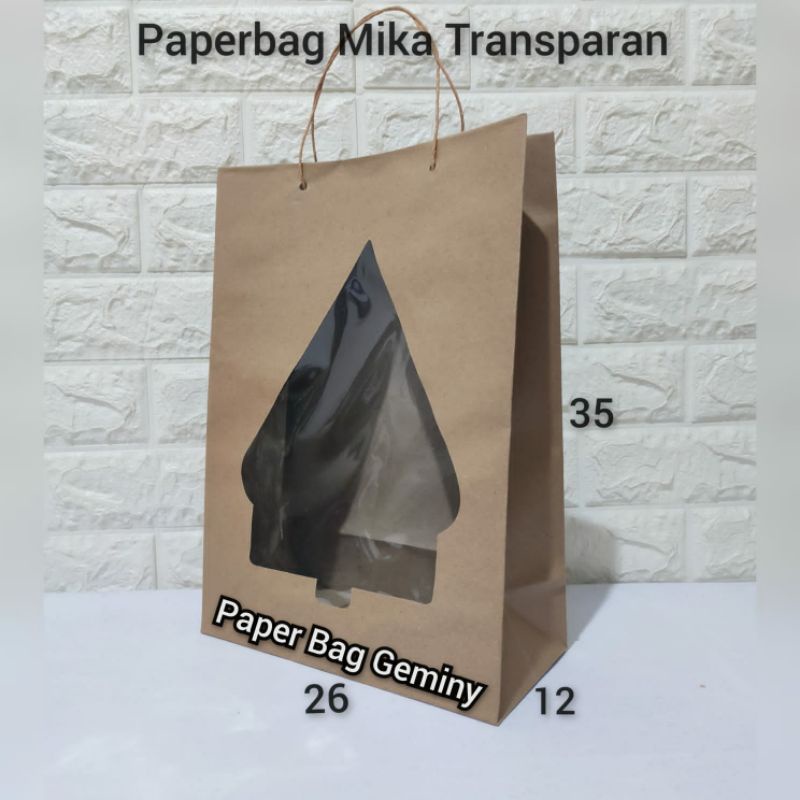 

Paper bag mika transparan L