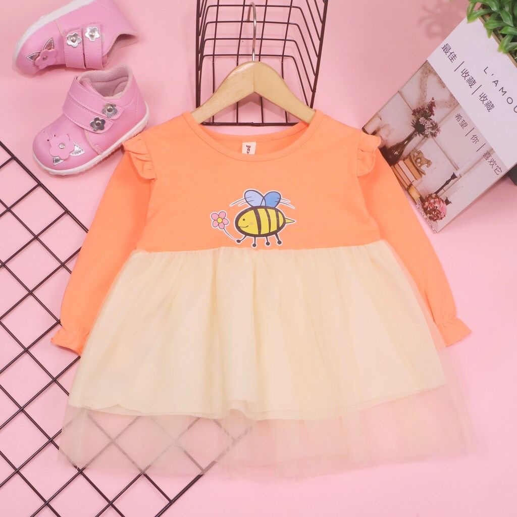 BARU! LIA016 - Dress Korea Bayi 0-3 tahun Perempuan Fashion Terlaris Baju Pesta Pergi Jalan