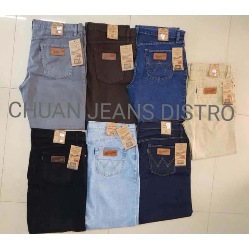 CHUAN - Celana jeans pria standar jumbo big size ukuran 28 sampai 46