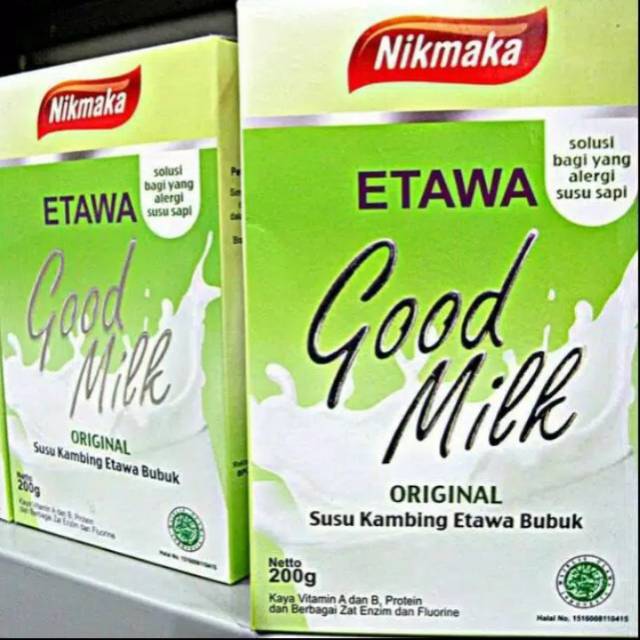 

Susu bubuk Kambing ETAWA Good Milk NIKMAKA 200 gr /Susu Kambing Dengan Gula Jagung