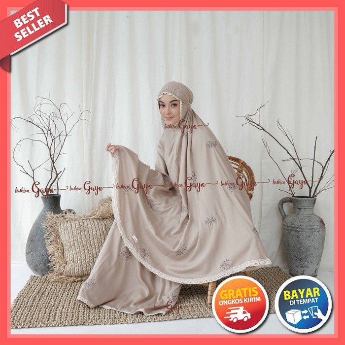 Cod Mukena Dewasa Andin Ikatan Cinta Jumbo Kd Full Renda Seroja Terbaru Mukenah Dewasa Terbaru Rukuh