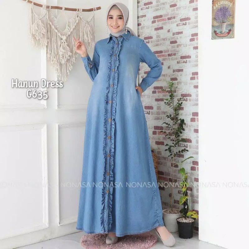Gamis Jeans/Dress Jeans Terbaru/ Nonasa Dress/Gamis Jeans Terbaru