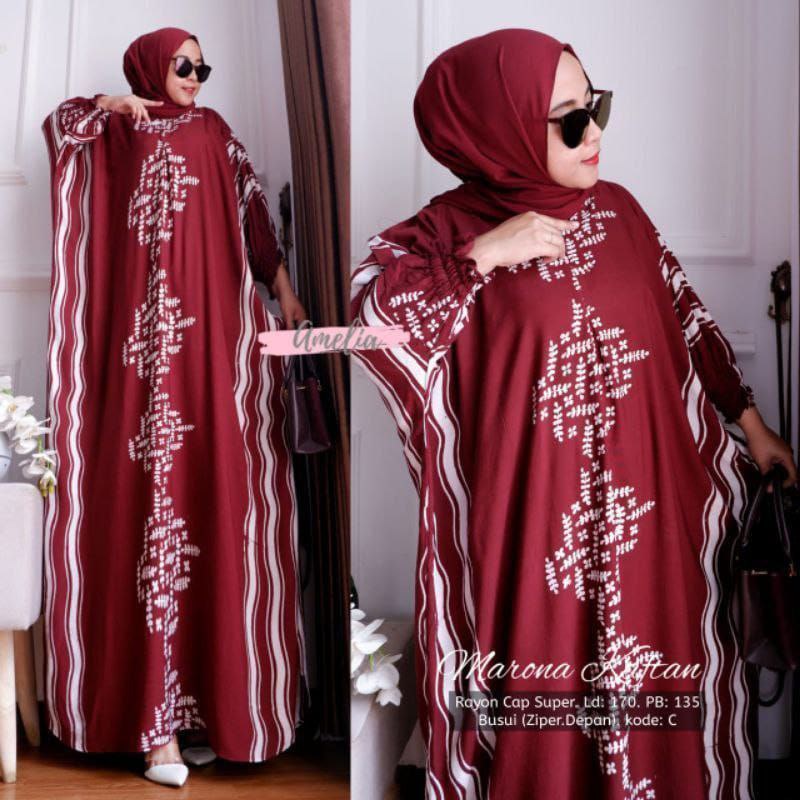 DASTER KAFTAN JUMBO LD 160 CM DASTER ARAB KELELAWAR LENGAN PANJANG PB 138 TIEDYE CAP BUSUI-13 kaftan cap