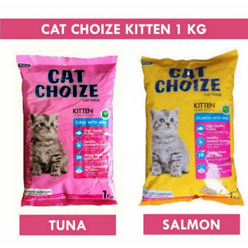 Cat Choize Kitten Tuna Salmon Milk 1 kg Makanan Kucing Baby Anak