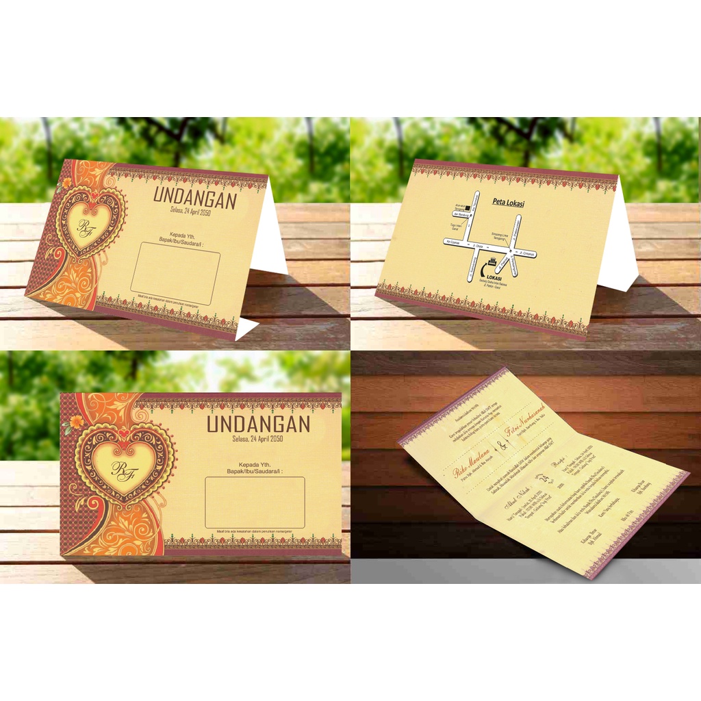 Cetak Undangan Pernikahan - BLANKO / BLANGKO + Print - ERBA 88204