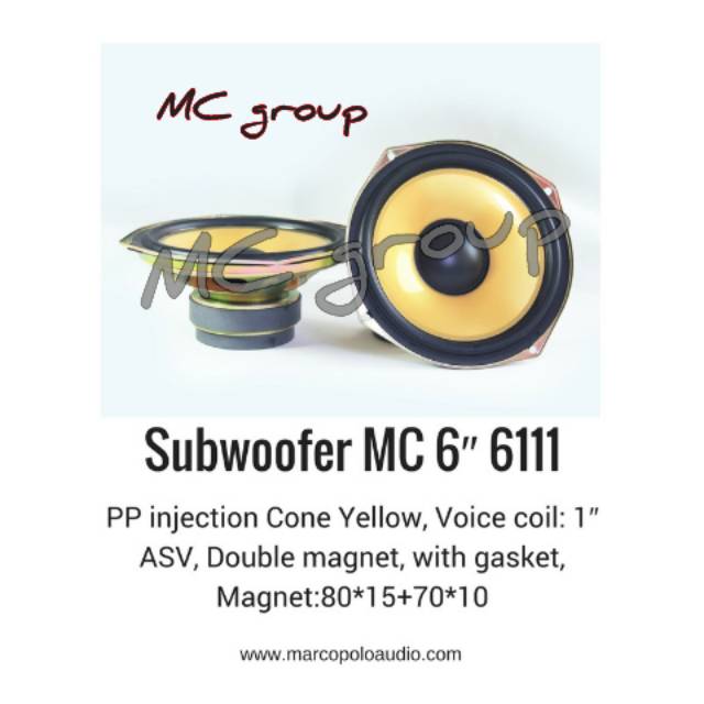 SUBWOOFER MOBIL MARCOPOLO MC - 6111 ( 6 inch) MARCOPOLO mc6111