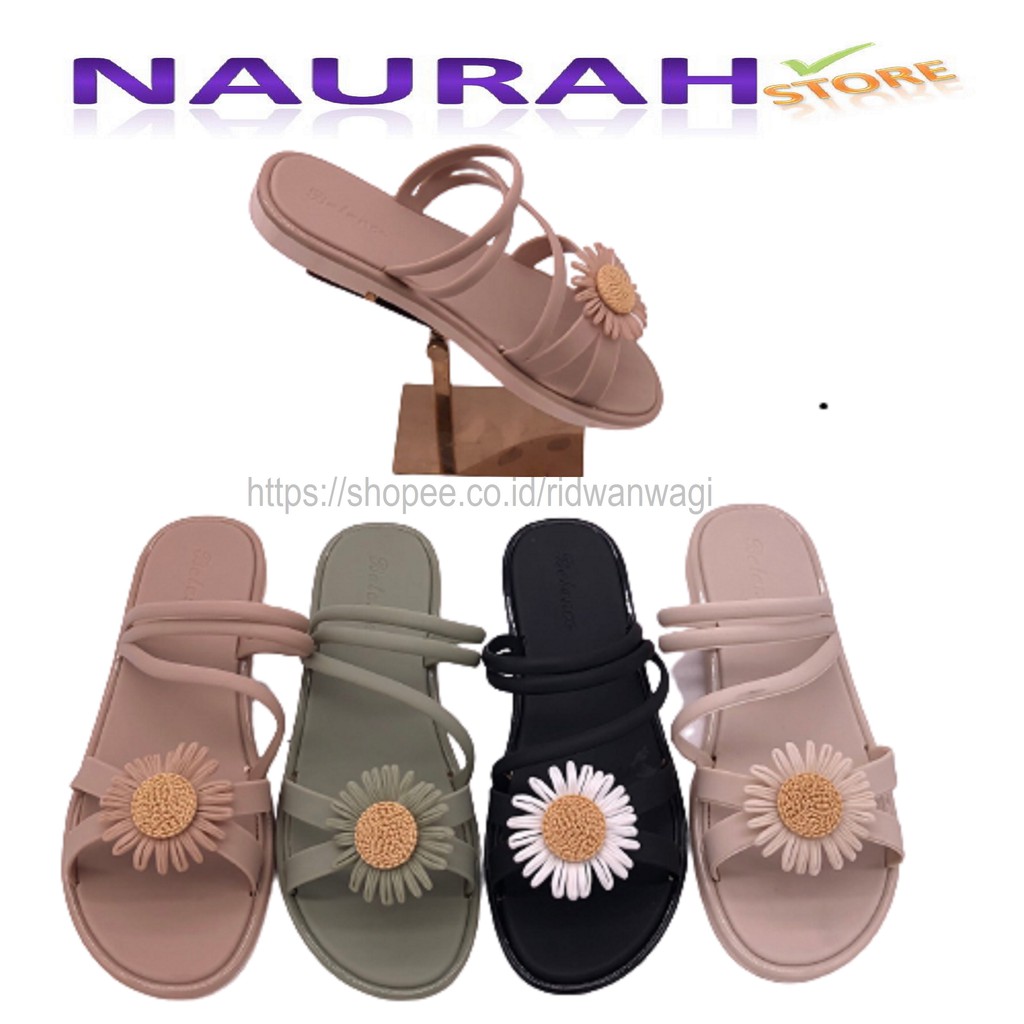 Balance 1205 2 Sandal Jelly Tali Impor Bunga Matahari Original Empuk Lentur Cantik Nice Diskon Murah