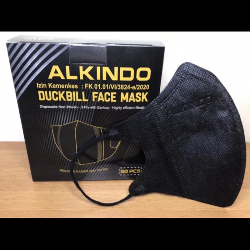 masker duckbill masker medis  satuan / harga per pcs ya high quality hitam putih