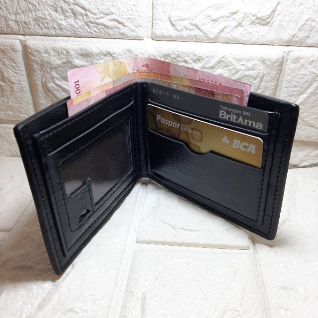 Dompet Lipat kulit pria 5 inchi dompet kulit import dompet Fashion pria dompet murah