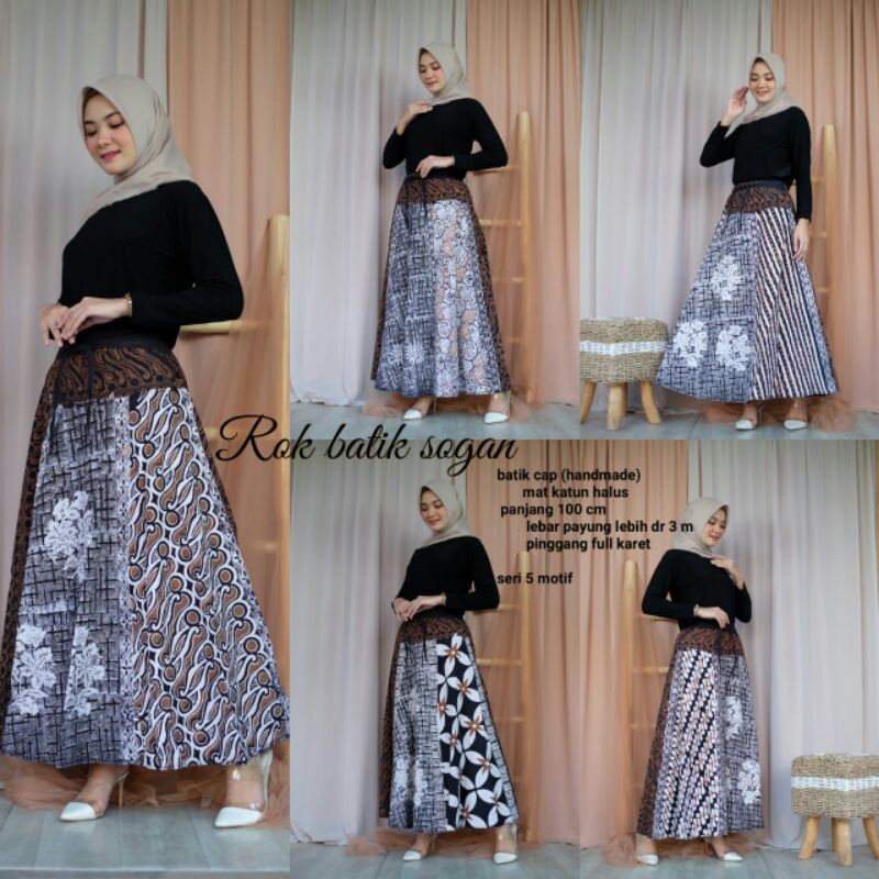 [bawahan batik]rok batik sogan||rok matt katun halus