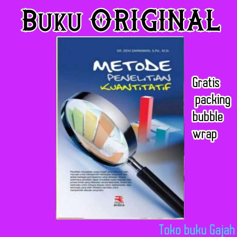 

BUKU metode penelitian kuantitatif by deni Darmawan rosda ORIGINAL