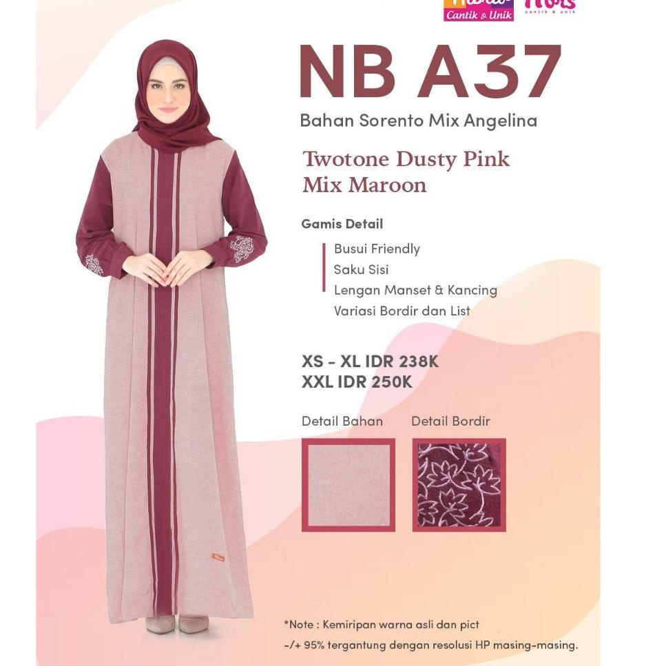 SARIMBIT NIBRAS 67 DUSTY PINK / Baju Gamis Nibras Syari Wanita Dewasa Promo Murah Terbaru 2020 |E7Q Jual cepat