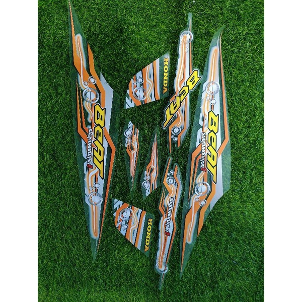 Striping Transparan Beat Karbu List Oren