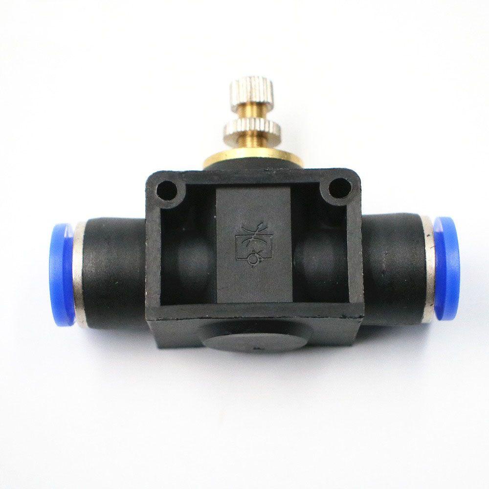 【 ELEGANT 】 Throttle Valve Push In Selang Air Adjust Valve Konektor Fitting Aliran Udara Pneumatic Valve