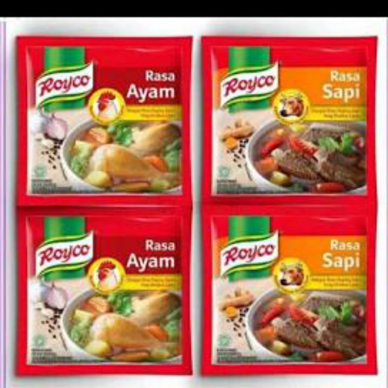 

ROYCO RASA AYAM DAN SAPI SACHET RENCENG 9GR MURAH /royco