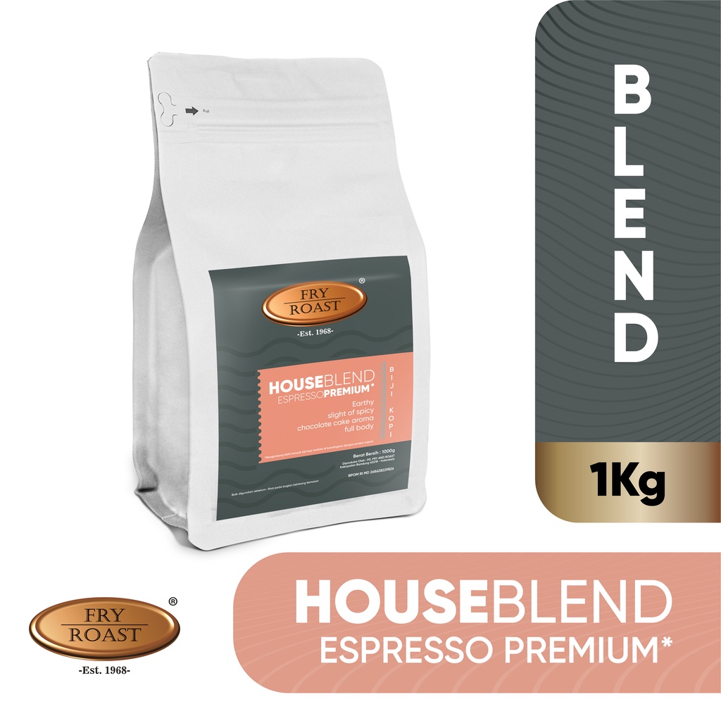 

KOPI HOUSE BLEND ESPRESSO PREMIUM 1 KG BIJI DAN BUBUK