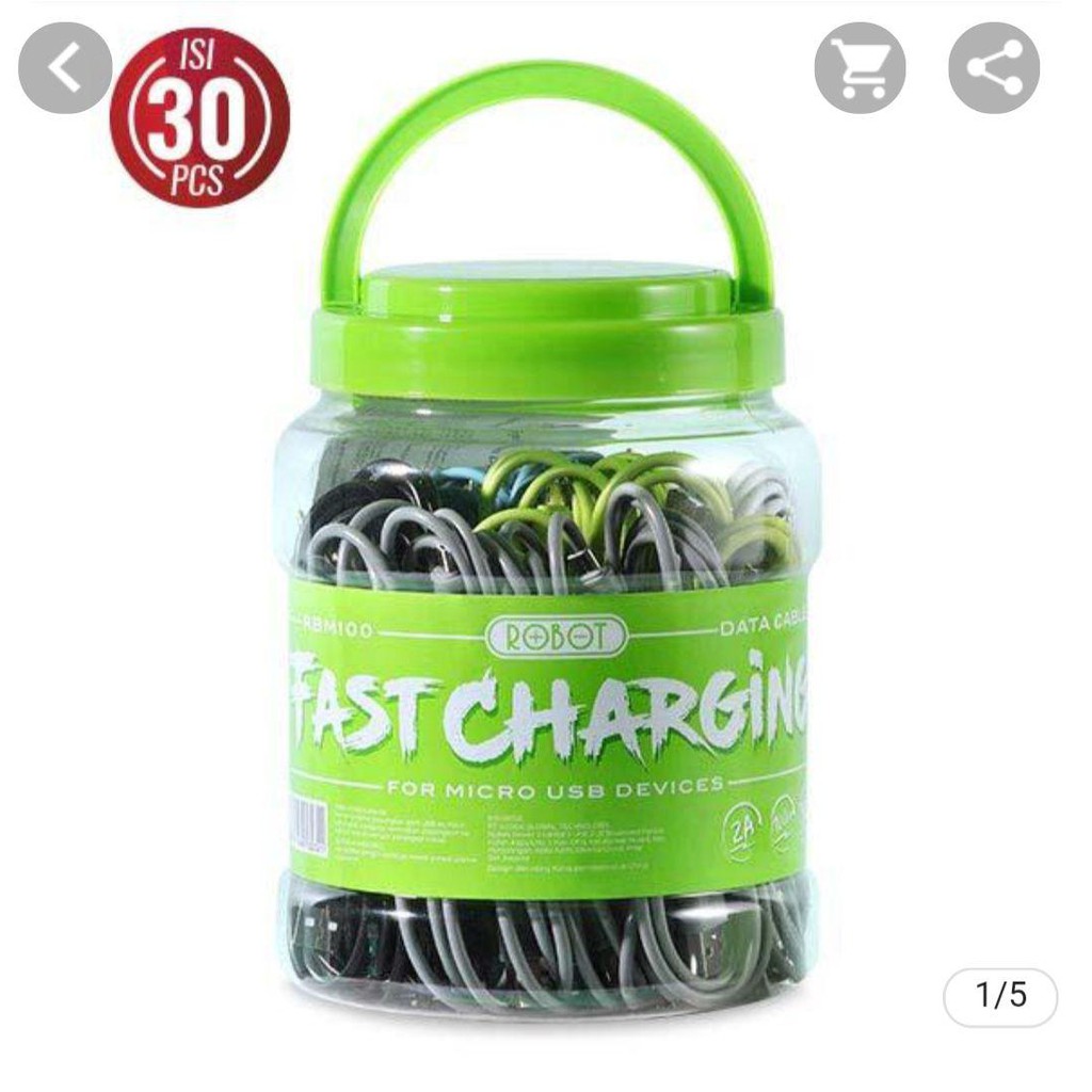 satu toples kabel data robot