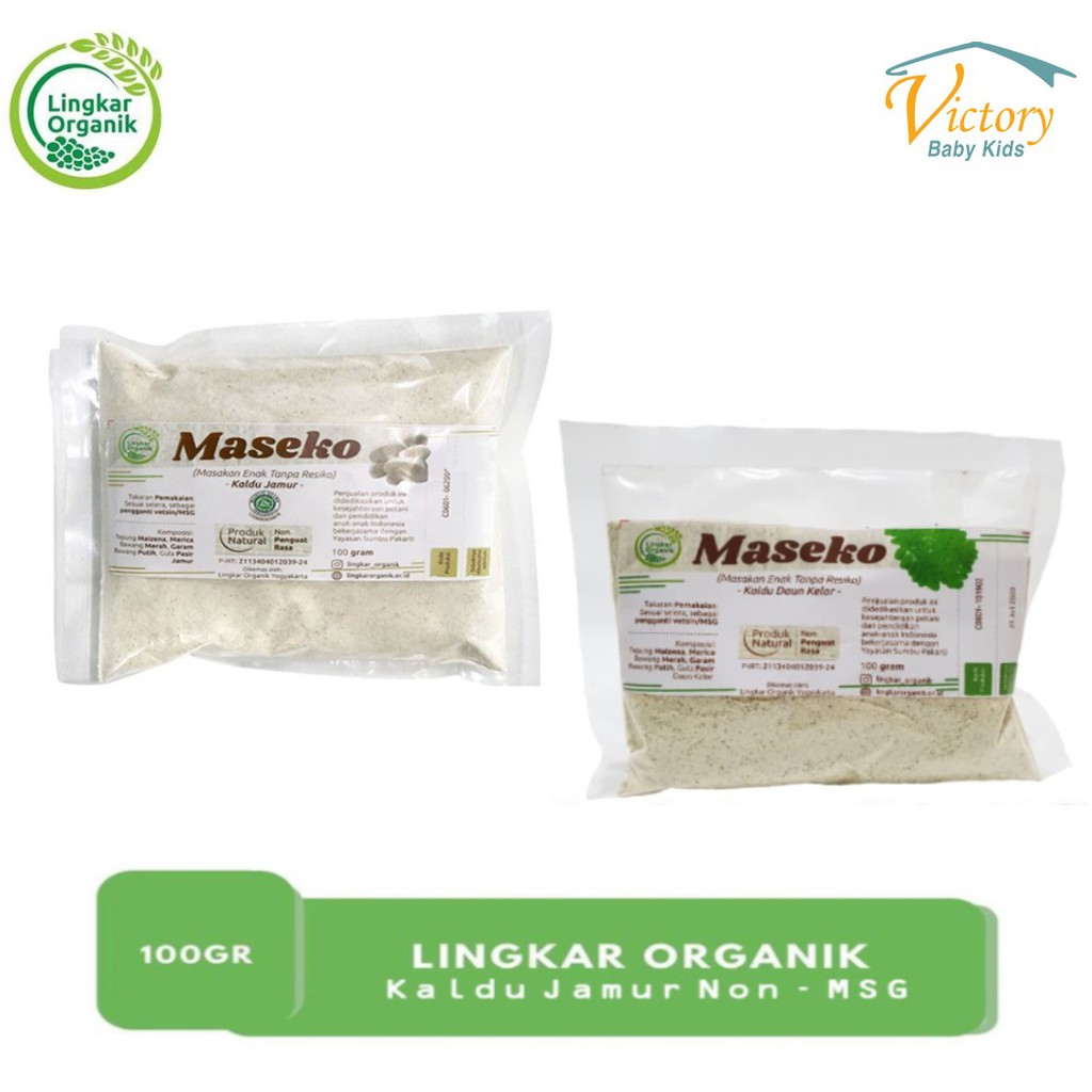 

Lingkar Organik Maseko Kaldu Organik Non MSG Refill 100 gr - Jamur / Kelor