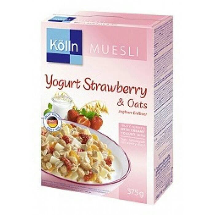 

Kolln Muesli Yoghurt Strawberry & Oats Cereal Sereal Sehat Bergizi