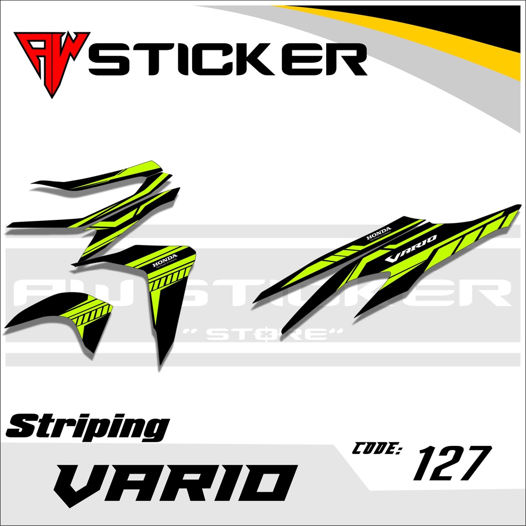 striping vario new 125/150 semi full variasi racing simple . sticker striping motor vario new