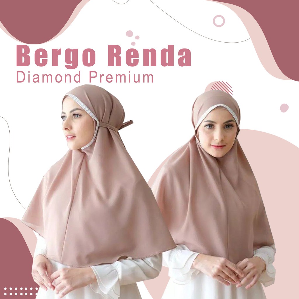 AV - JILBAB RENDA INSTAN DIAMOND / JILBAB MURAH POLOS GRATIS ONGKIR