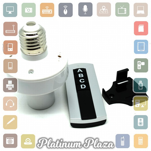 Socket Bohlam E27 220V dengan Remot Kontrol - GNZL168 - White`69JMOW-