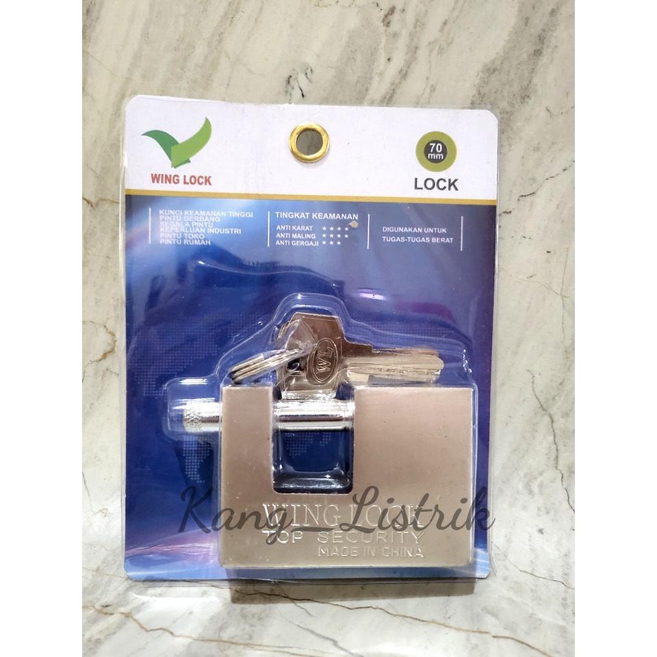 Gembok Pagar Winglock / Gembok Panser 70mm WL2070 Wing Lock