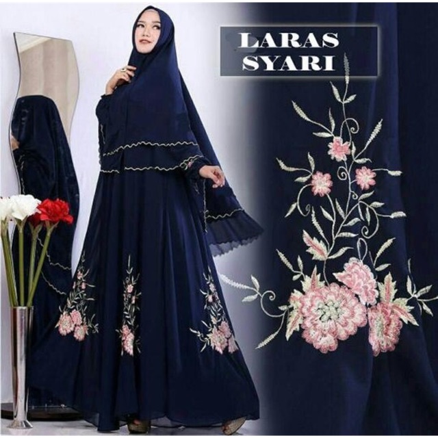 7 wrna IS Laras Syari / Set hijab syari terbaru / Syari wanita premium kekinian