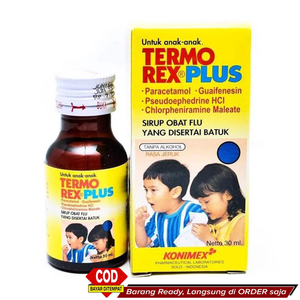 Best Seller Obat Batuk Flu Anak Demam Hidung Tersumbat Mbeler AMPUH Murah ~ Sirup Termorex Plus 30ml