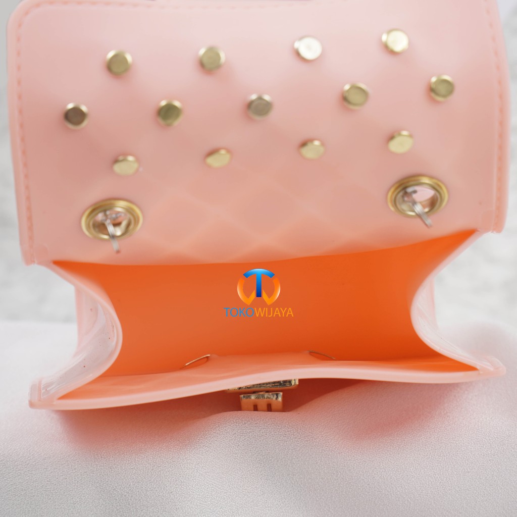 Tas Jelly Glossy Mini Classic Diamond Pearl | Tas Jelly Mini Rubber