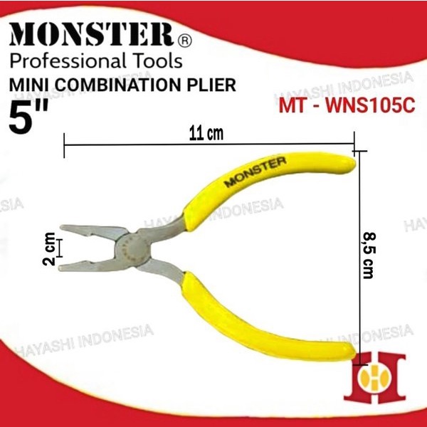 Tang Potong Kombinasi Kupas Kabel Kawat Listrik Mini Combination Plier