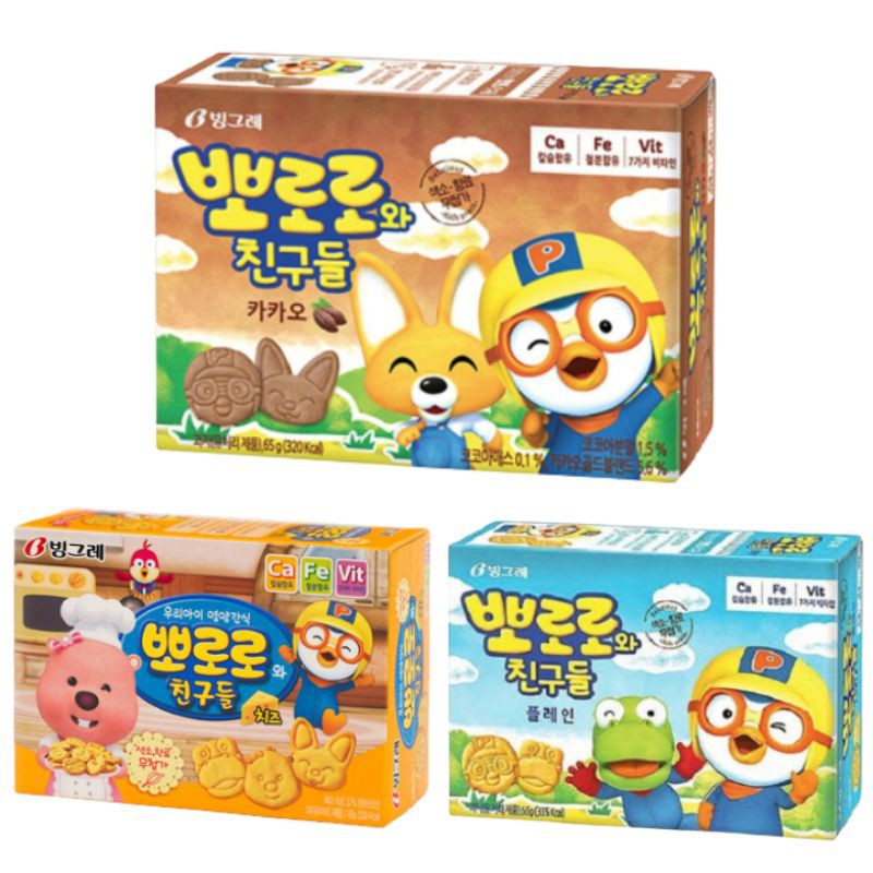 

BINGGRAE Pororo & Friends Biscuit 65 Gram