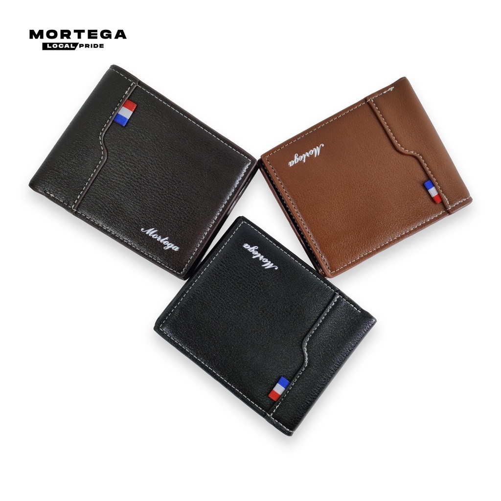 Dompet Lipat Pria Mortega Casual Wallet - Dompet Original Mortega Kulit Sintetis - Leather Wallet - dompet cowok