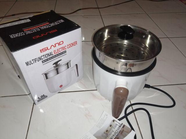 Panci Elektrik Keramik 1.8 Liter | Panci Listrik | Panci Serbaguna | Panci Kukus