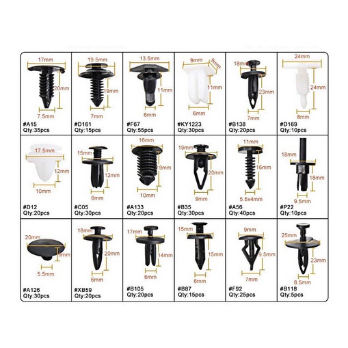 Baut Rivet Mobil Motor Universal Set isi 415 PCS / Rivet Bolt set SAS Baut Universal