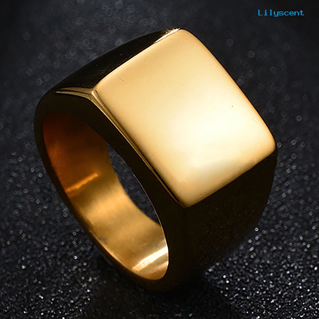 Ls Cincin Pria Bahan Stainless Steel Warna Polos Untuk Pesta Pernikahan