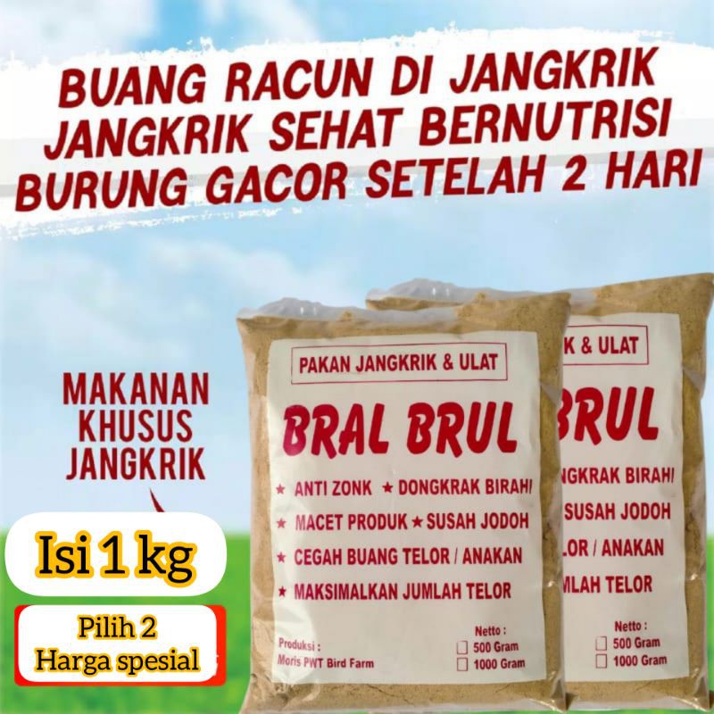 PAKAN BURUNG BRAL BRUL MORRIS ISI 1KG MAKANAN BURUNG MURAI INDUKAN