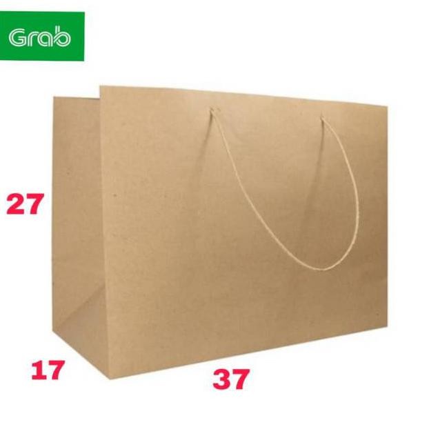 

(TERLARIS) Paperbag XL Polos 37x17x27 Tas Kertas Tas Tali Goodie Bag Shopping